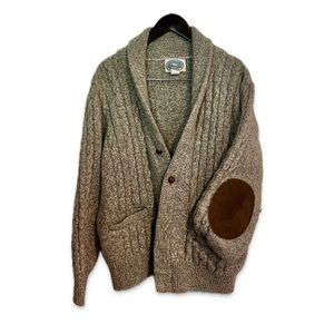 Vintage Cardigan With Elbow Patches, Medium